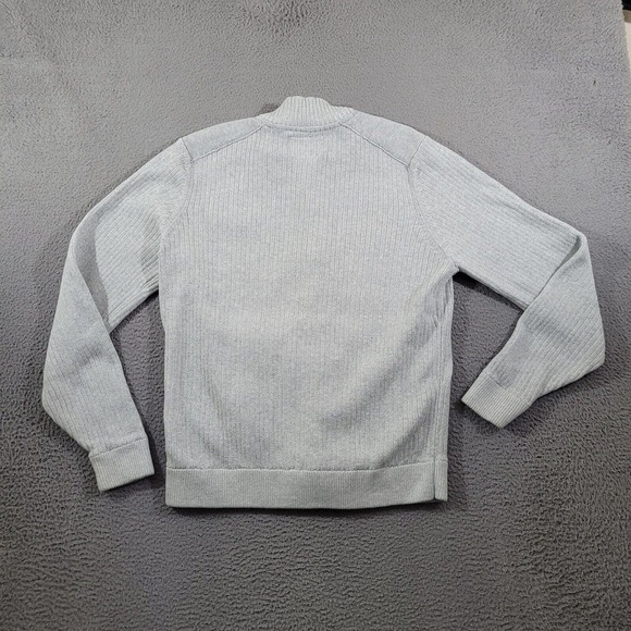 Angelo Litrico Sweater Mens Large Gray Full Zip Mock Neck Crafted Goods Dadcore - Picture 6 of 11